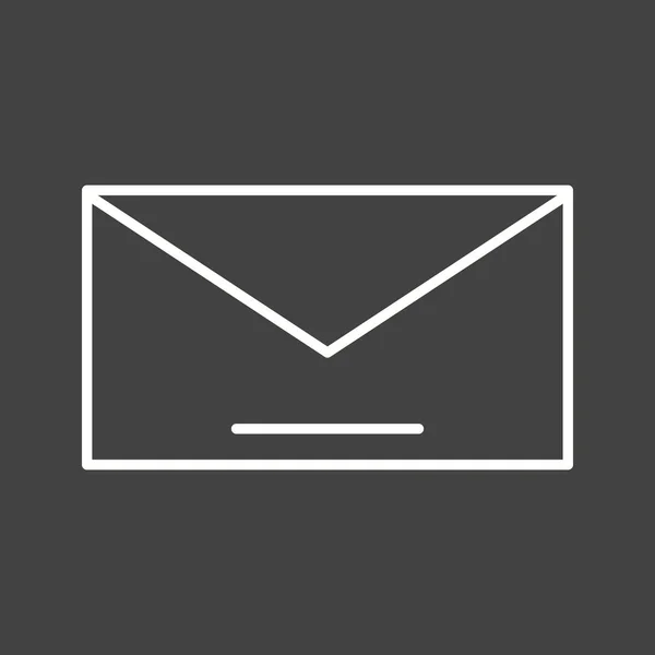 Icône de ligne vectorielle de courrier unique — Image vectorielle
