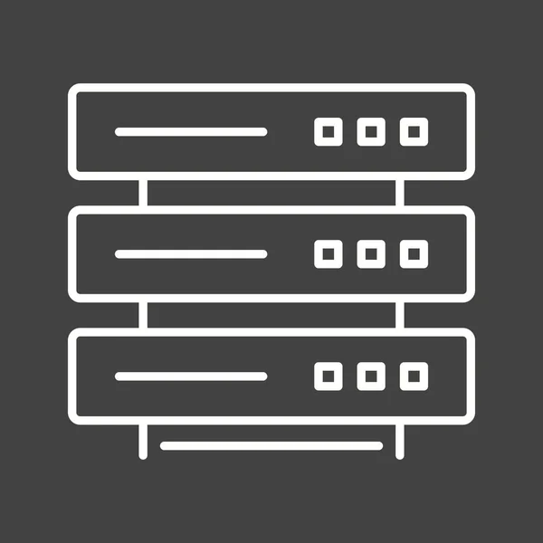 Einzigartiges Server Vector Line Icon — Stockvektor