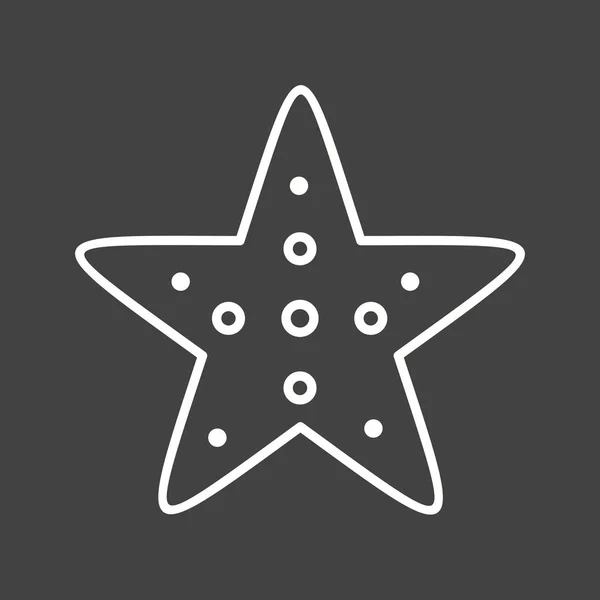 Unique Starfish Vector Line Icon — Stock Vector