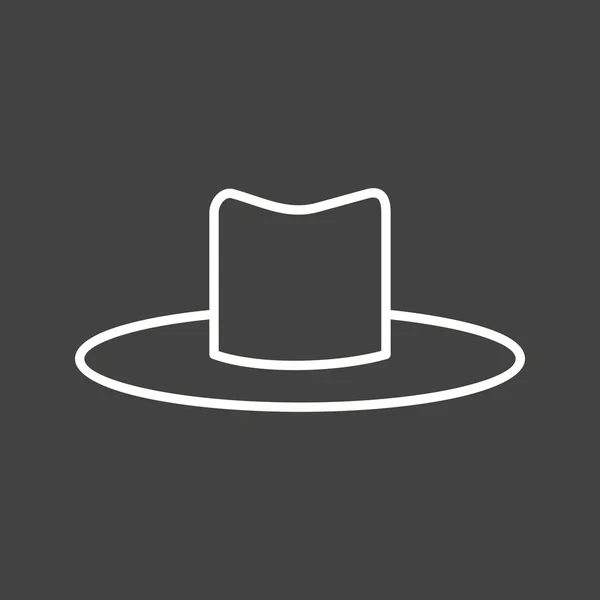 Sombrero único I Vector Line Icon — Vector de stock