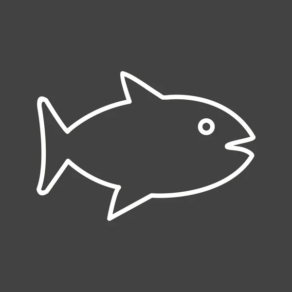 Jedinečná ikona vektorové čáry ryb — Stockový vektor
