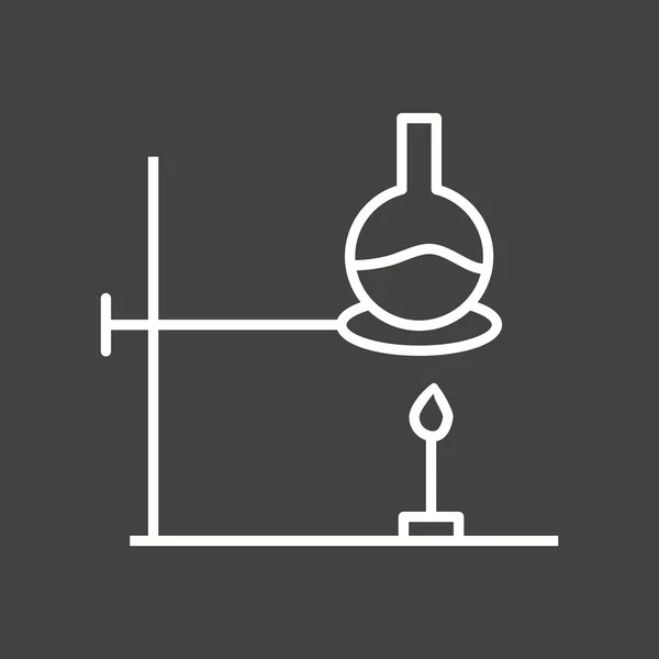 Experimento único en calor I Vector Line Icon — Vector de stock