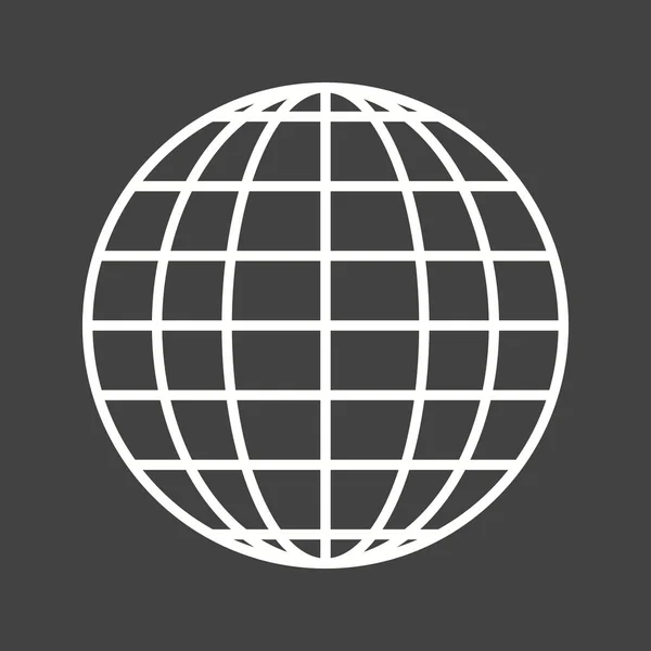 Unik Globe vektor linje ikonen — Stock vektor