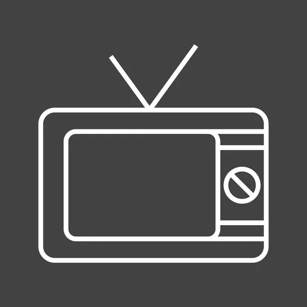 Eşsiz Televizyon Vektör Satırı Simgesi — Stok Vektör