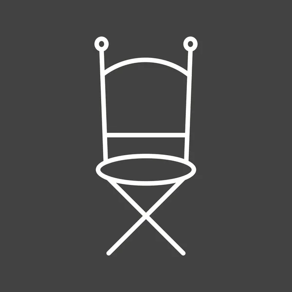 Egyedülálló szék vektor vonal ikon — Stock Vector