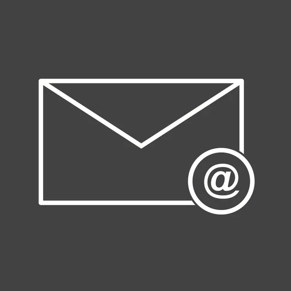 Unique Mail 2 Icône de ligne vectorielle — Image vectorielle