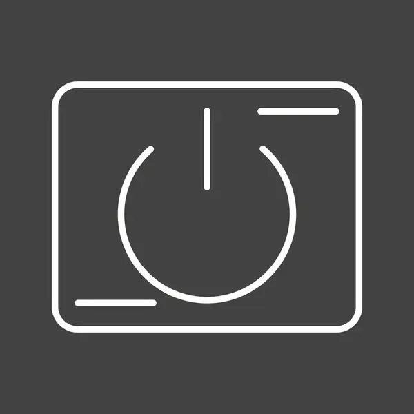 Unieke Power Button Vector Line Icon — Stockvector