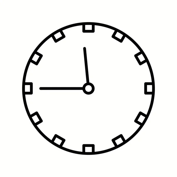Unique Clock Line Vector Icon — Stock Vector