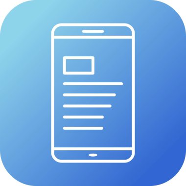 Eşsiz Çevrimiçi Gazete Vektör Satırı Simgesi