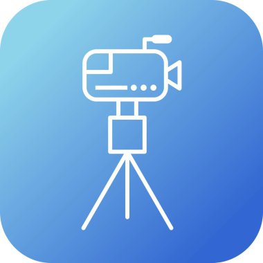 Eşsiz Haber Kamerası Vektör Satırı Simgesi