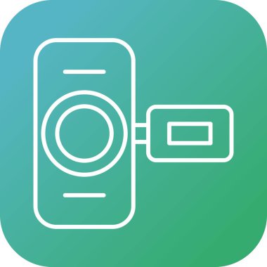 Benzersiz El Kamerası I Vektör Satır Simgesi