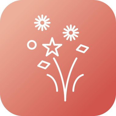 Eşsiz Havai fişek Vektör Satır Simgesi