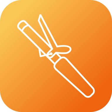 Eşsiz Saç Kaydırma Hattı Vektör Simgesi