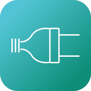 Eşsiz Elektrik Eklenti Hattı Vektör Simgesi
