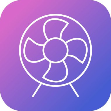Eşsiz Elektrik Fan Satır Vektörü Simgesi