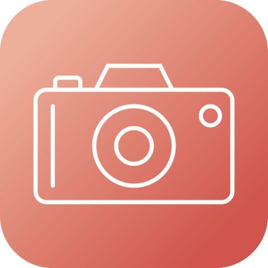 Eşsiz Kamera Çizgisi Vektör Simgesi