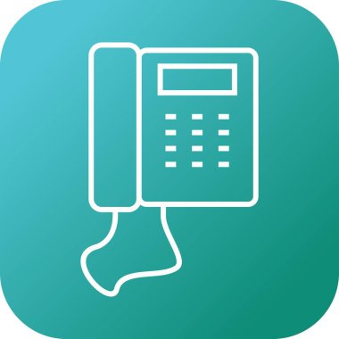 Eşsiz Telefon Satır Vektörü Simgesini Ayarla