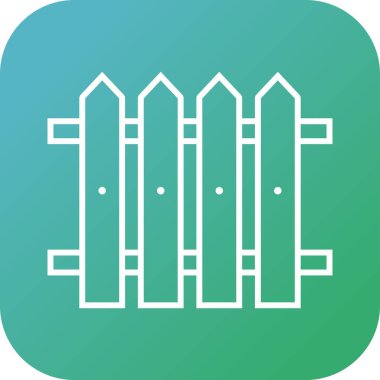 Eşsiz Çit Çizgisi Vektör Simgesi