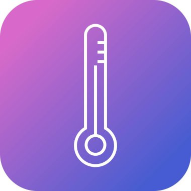 Eşsiz termometre Vektör Satır Simgesi