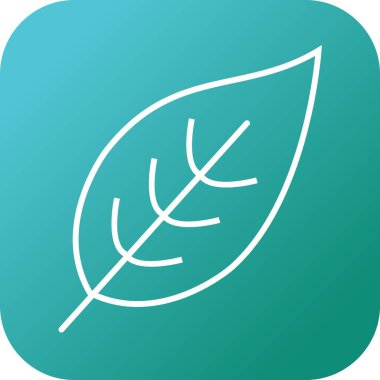 Benzersiz Yaprak Vektör Satırı Simgesi