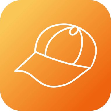 Eşsiz Yaz Cap Vektör Satır Simgesi