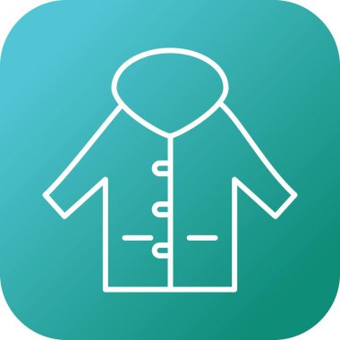 Eşsiz Sıcak Ceket Vektör Satır Simgesi