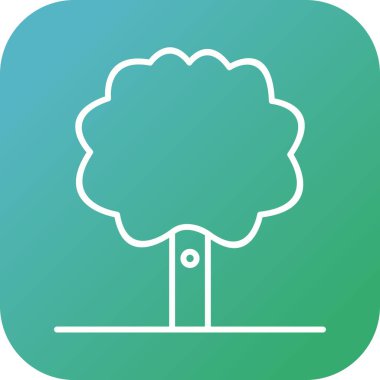 Benzersiz Ağaç 2 Vektör Satırı Simgesi