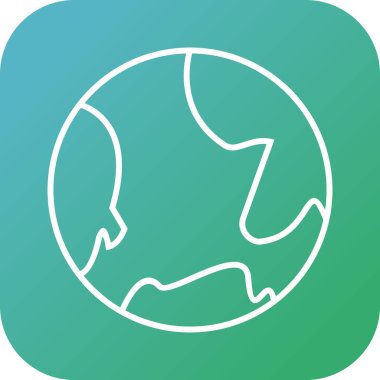 Eşsiz Dünya Vektör Satırı Simgesi