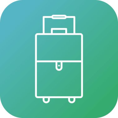 Eşsiz Bavul Vektör Satır Simgesi