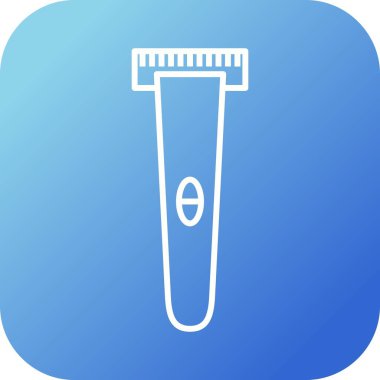 Benzersiz Tıraş Makinesi Vektör Satır Simgesi