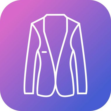 Eşsiz Ceket Vektör Satırı Simgesi