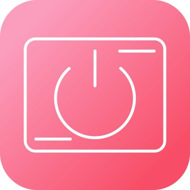 Eşsiz Güç Düğmesi Vektör Satırı Simgesi