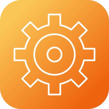 Eşsiz Ayarlar Vektör Satır Simgesi