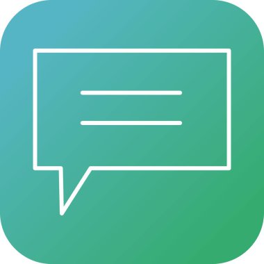 Eşsiz Mesajlaşma Vektör Satırı Simgesi