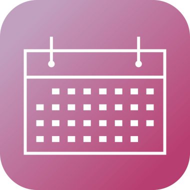 Eşsiz Takvim Vektör Satırı Simgesi