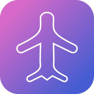 Eşsiz Uçak Modu Vektör Satır Simgesi