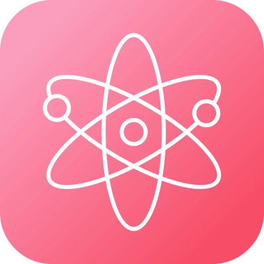 Eşsiz Atom Yapısı Ii Vektör Satır Simgesi