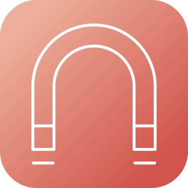 Benzersiz Manyetik Vektör Satır Simgesi