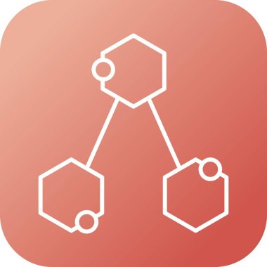 Eşsiz Kimyasal Yapı Vektörü Satır Simgesi