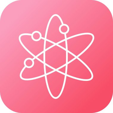 Eşsiz Atom Yapısı Vektör Satır Simgesi
