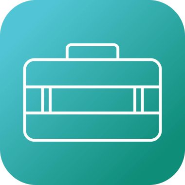 Eşsiz Bavul Vektör Satır Simgesi