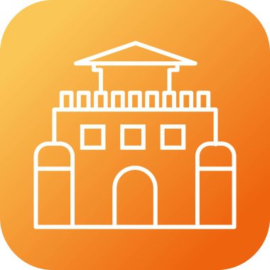 Eşsiz Kum Kalesi Vektör Satırı Simgesi