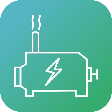 Benzersiz Motor Vektör Satırı Simgesi