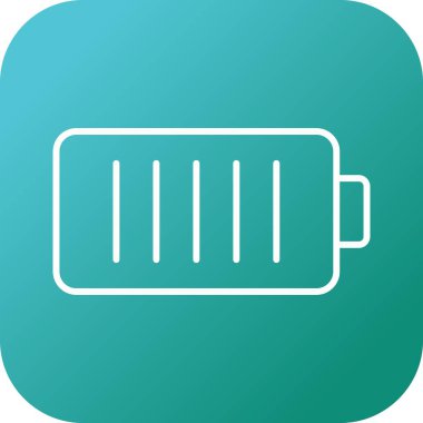 Benzersiz Batarya Vektör Satırı Simgesi