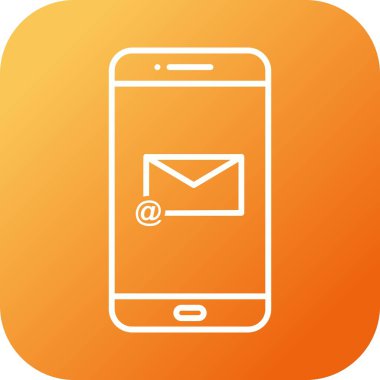 Eşsiz E-posta Uygulama Vektör Satır Simgesi