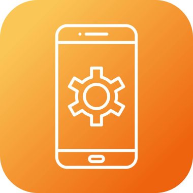 Eşsiz Ayarlar Vektör Satır Simgesi