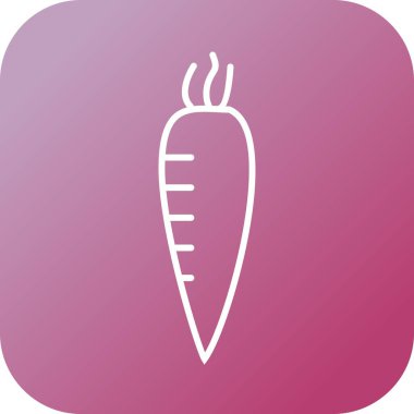 Benzersiz Turp Vektör Satırı Simgesi