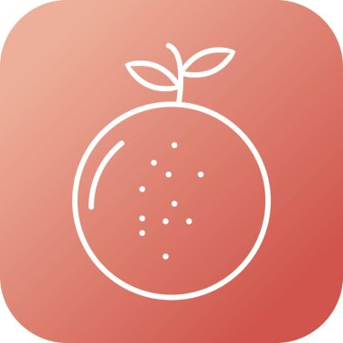 Benzersiz Mandarin Vektör Satır Simgesi