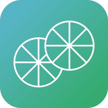 Benzersiz Turuncu Vektör Satır Simgesi