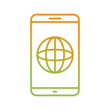 Mobil Vektör Satır Simgesinde Eşsiz Haber